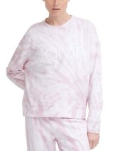 Calvin Klein Womens Performance Logo Tie-Dyed French Terry Sweatshirt,Large - £39.23 GBP