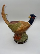 Ceramic ring neck pheasant Centerpiece 11” x 8.5” Fall Thanksgiving - £19.84 GBP