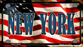New York US Flag Novelty Mini Metal License Plate Tag - $14.95