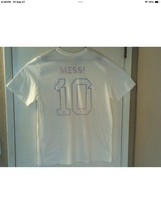 New Adidas Soccer &quot;Lionel Messi Performance Tee&quot; Men&#39;s White T-SHIRT Xl - £27.87 GBP