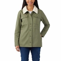 Hang Ten Women&#39;s Size XL Olive Green Plush Collar Fleece Lined Jacket NWT - £20.80 GBP