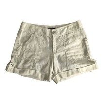 INC International Concepts Womens Shorts Adult Size 6 Linen White Pockets 5&quot; - £15.31 GBP