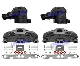 Exhaust Manifold Kit Mercruiser Dry Joint 5.0 5.7 6.2 Small Block V8 14 Degree - $1,199.95