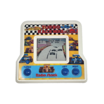 VINTAGE ELECTRONIC HANDHELD LCD TURBO RACEWAY GAME RADIO SHACK TESTED + ... - $19.00