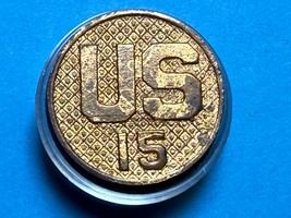 CIRCA 1926-1937, U.S. 15th REGIMENT, COLLAR DISK TYPE II, ENLISTED, U.S.... - $21.02 CAD