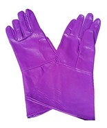 Leather Gauntlet Gloves Purple Large (Lg) Long Cuff - $29.70