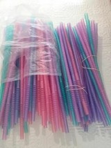 Craft 12” Straws 40 Clear various Colors Plastic Acrylic Unused - £13.45 GBP
