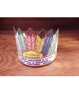 Vintage Cool Yard Birds Chehalis Wa Children&#39;s Paper Indian Feather Head... - $10.95