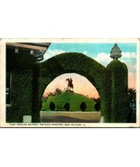 View Through Gateway Metarie Cemetery New Orleans Louisiana WB Postcard E11 - $2.92