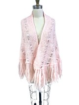 Baby Pink 100% Mohair Shawl Wrap Scarf Hand Made In Greece By Tasi Hellas - $47.52