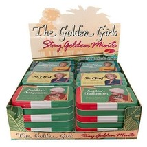 Golden Girls TV Show Stay Golden Mints Embossed Metal Tins Box of 18 NEW... - £50.14 GBP