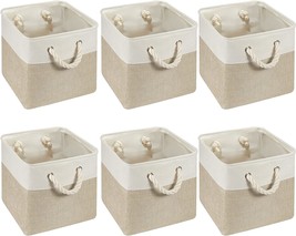 6 Pcs. Cube Storage Bins Small Foldable Storage Cube Baskets, 11 X 11 Inch). - £38.49 GBP