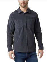 32 Degrees Mens Overshirt Blue Corduroy Pockets Long Sleeves Spread Coll... - $746.18 MXN
