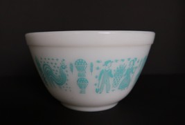 Pyrex Cinderella Mixing Bowl Amish Butterprint 401  1 1/2 pt. Turquoise ... - £31.26 GBP