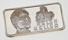 1975 The Hamilton Mint Art Bar 1 oz. Silver bar of HELEN KELLER - £47.52 GBP