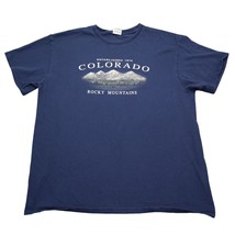 Delta Pro Weight Shirt Mens L Blue Crew Neck Short Sleeve Colorado Mount... - $18.69
