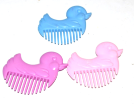 Vtg G1 My Little Pony Baby Duck Comb Lot Blue Pink dark pink 3 pc replacement - £12.90 GBP