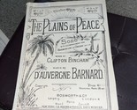 The Plains Of Peace Sacred 1892 Clifton Bingham D&#39;Auvergne Barnard harmo... - $19.80
