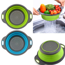 1 Pc Round Collapsible Strainer Colander Folding Rinse Pasta Straining D... - £11.35 GBP