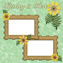 Spring is Here ~ Digital Scrapbooking Quick Page Layou - $3.00
