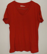 Womens Mossimo Supply Co Burnt Orange Short Sleeve V Neck Top Size XXL - $6.95