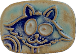 Cat Head - HandMade Ceramic Refrigerator Magnet - $12.00
