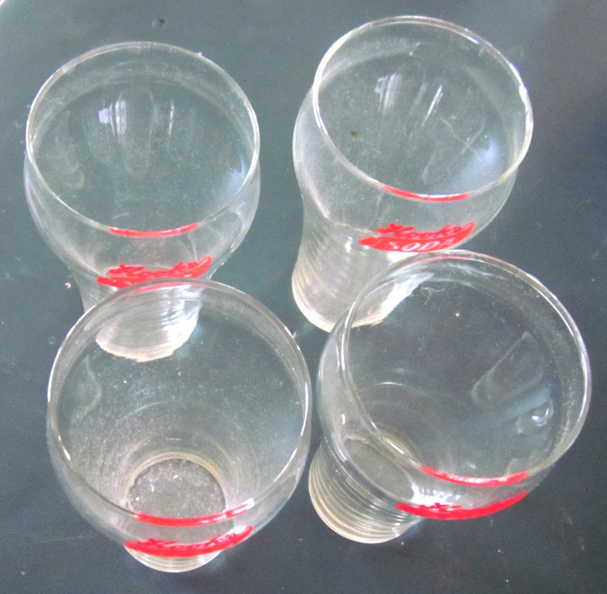 Hook's Soda Glasses 4 glasses Great Comdition - $9.89