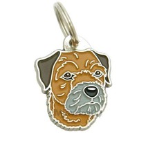 Dog name ID Tag Border terrier, Personalized, Engraved, Handmade, Charm - £16.00 GBP+