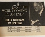 Billy Graham Special Print Ad Is The World Coming To An End TPA21 - $5.93