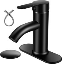 Bathroom Faucet Black Single Hole Bathroom Sink Faucet Single Handle Vanity - £28.97 GBP