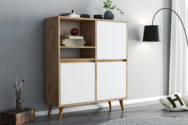 Vagos 3 Door and Open Shelf Multi-purpose Cabinet - £148.63 GBP