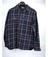 Ralph Lauren Polo Green Purple Windowpane Plaid LS Button Work Shirt L - $55.17 CAD