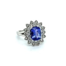 Natural Tanzanite Diamond Ring 6.5 14k W Gold 2.61 TCW Certified $4,950 217842 - £1,539.60 GBP