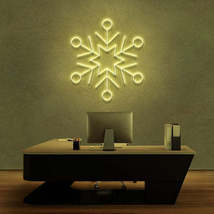 Snowflake LED Neon Sign, Neon Sign Custom, Home Decor, Gift Neon light - $40.00+