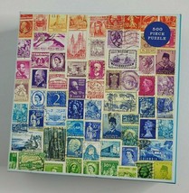 Vintage Stamps 500 piece Galison Jigsaw Puzzle NEW color gradient 20&quot; x 20&quot; - £27.51 GBP