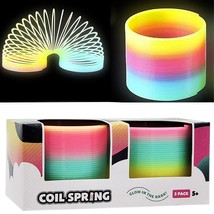 Plastic Coil Spring, Glow-In-The-Dark Magic Rainbow Slingy, Party Favor,... - £10.35 GBP