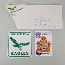 1978 Philadelphia Eagles Souvenir Lot Bumper Sticker Decal &amp; Schedule NFL VTG - £9.48 GBP