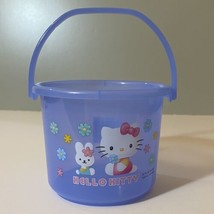 Vintage Sanrio Hello Kitty 1976 1998 Blue Plastic Bucket Container - £31.26 GBP