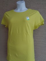 NWT Just My Size 1X Cotton S/S Crew Neck Tee Top Lime Lantern  - $4.46