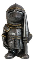 Anime Chibi Medieval Knight Suit Of Armor With Jousting Lance Pike Figurine 4&quot;H - £16.58 GBP