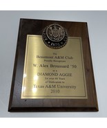 Beaumont A&amp;M club plaque Diamond Aggie 2010 Texas A&amp;M - £28.23 GBP