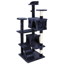 Blue 53&quot; Cat Tree Activity Tower Pet Furniture Sisal-Covered Scratch Pos... - £69.51 GBP