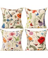 All Smiles Outdoor Patio Throw Pillow Covers 18X18 Set Of 4 Spring Summe... - $52.06 CAD