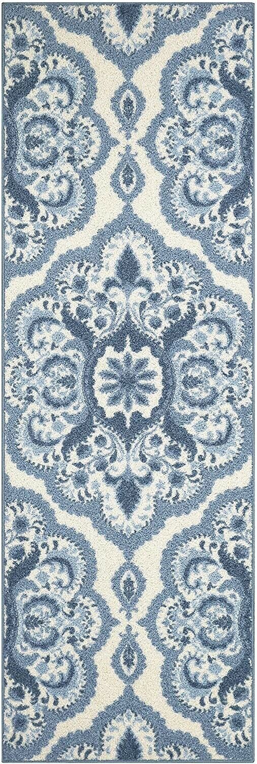 Primary image for 2 x 6 Rug Runner Oriental Area Floor Carpet Traditional Medallion Floral Blue