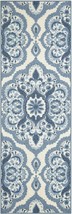 2 x 6 Rug Runner Oriental Area Floor Carpet Traditional Medallion Floral Blue - £39.55 GBP