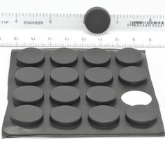 19mm x 3mm  Rubber Bumper Feet  3M Adhesive Backing   18 per SheetIdeal ... - $10.85