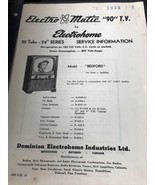 Servicio Información ELECTROHOME TV 90CM Corsair Ritmo Setter 22 Tubo -21 - $11.04