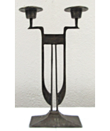 Art Nouveau German Brutalist Jugendstil Candlestick Heavy Brass circa 1910 - $5,568.28 MXN