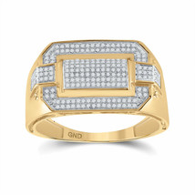 10kt Yellow Gold Mens Round Diamond Fashion Ring 1/3 Cttw - £544.16 GBP