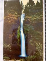Horsetails Falls Oregon Vintage Postcard-Columbia River Mirro Chrome UnPosted - £2.33 GBP